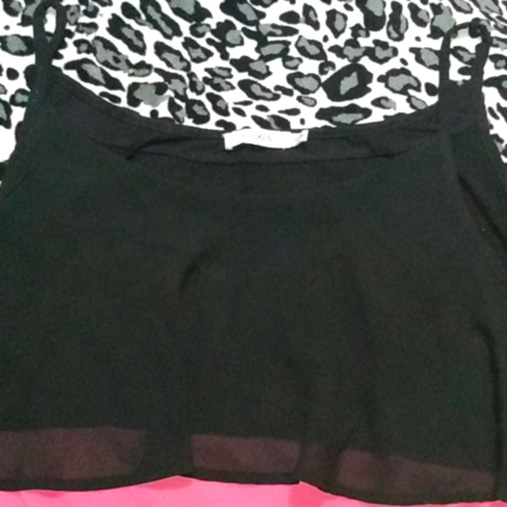 Pink & Black Tank top Size XL